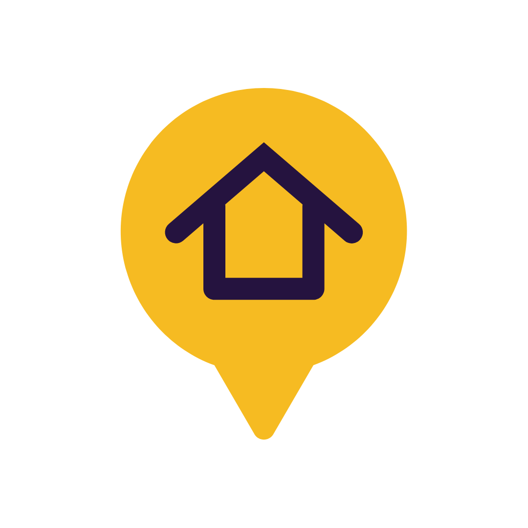 A yellow pin with a house on it. Lite Mortgages brand logo.