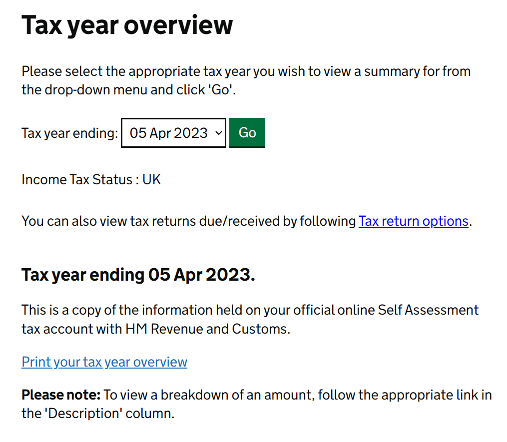 How To Obtain Your Sa302 Tax Calculations And Tax Year Overviews