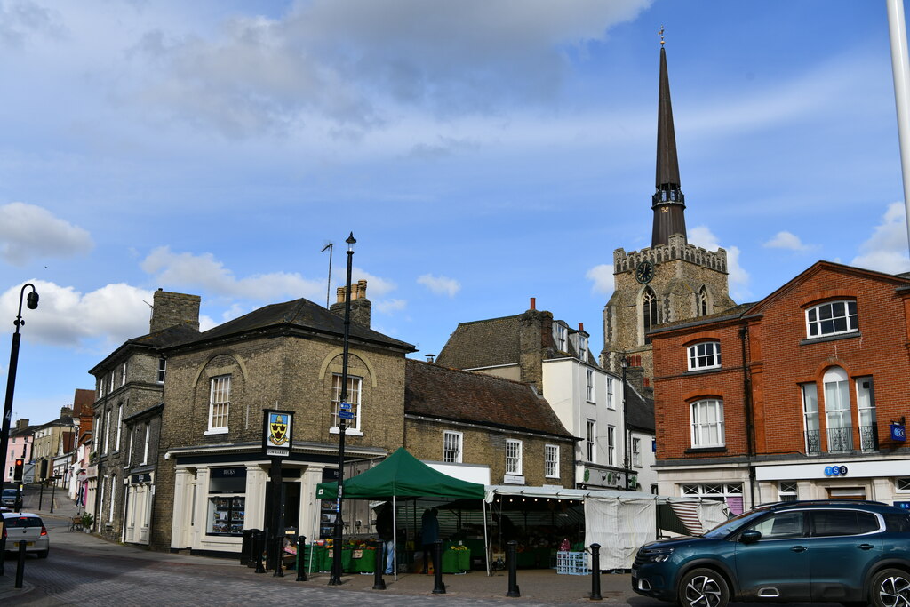 Market Hill in Stowmarket - mortgage broker services